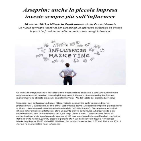 Asseprim evento influencer come evitare le pratiche fraudolente nella comunicazione