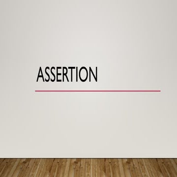 different type of assertion Oral Communication Grade 11 Lesson