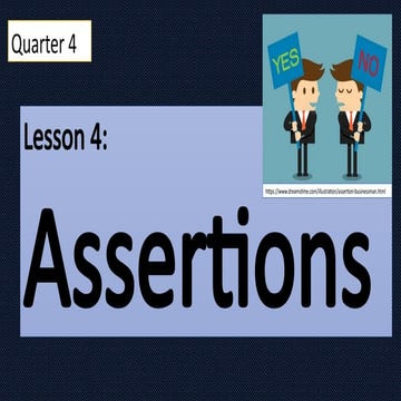 Understanding Assertions: Types and Applications in Persuasive Texts | PPT