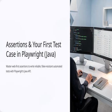 Assertions & Your First Test Case in Playwright (Java) | PPTX
