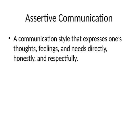 Assertive_Communication Powerpoint for Beginners