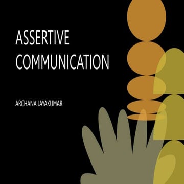 ASSERTIVE COMMUNICATION ,MSC NURSING PPT