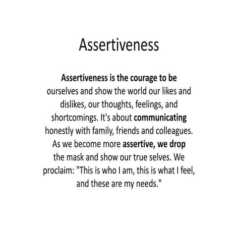 Assertiveness