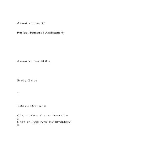 Assertiveness.rtfPerfect Personal Assistant ®.docx