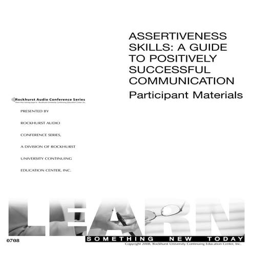 Assertiveness skills