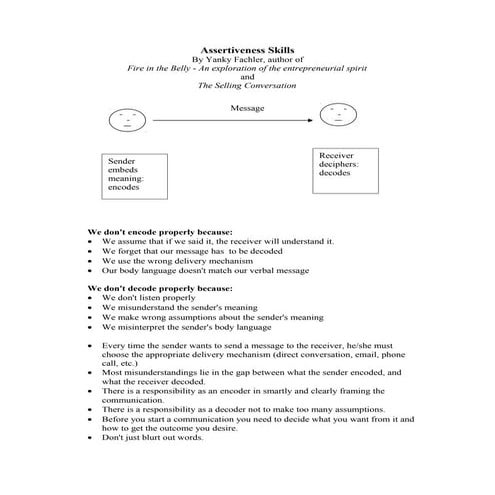 Assertiveness skills
