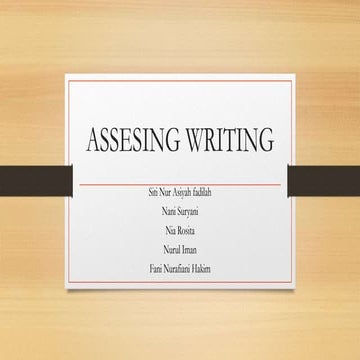 Assesing writing 