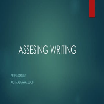 Assessing Writing | PPTX
