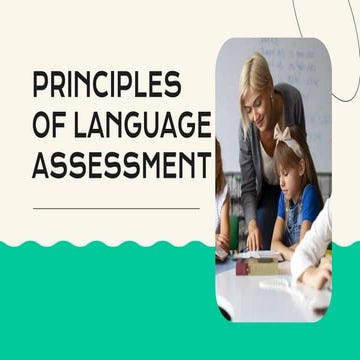 Principles of Language Assessment | PDF