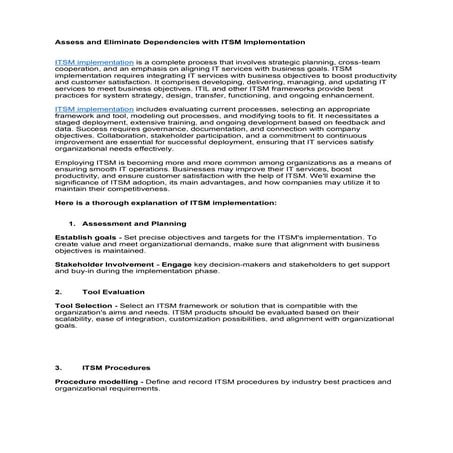 Assess and Eliminate Dependencies with ITSM Implementation.pdf