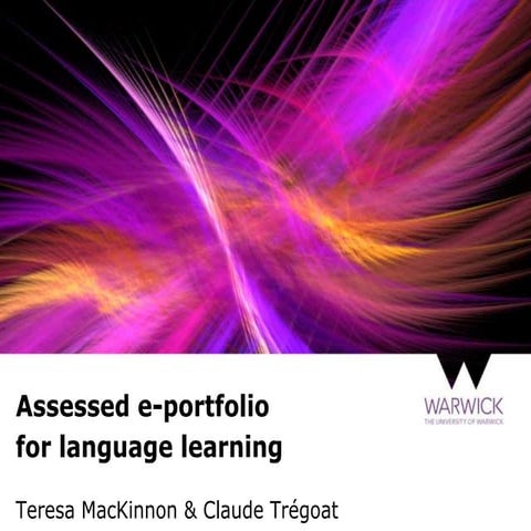 Assessed e portfolio for language learning AdvanceHE 30th April  2019
