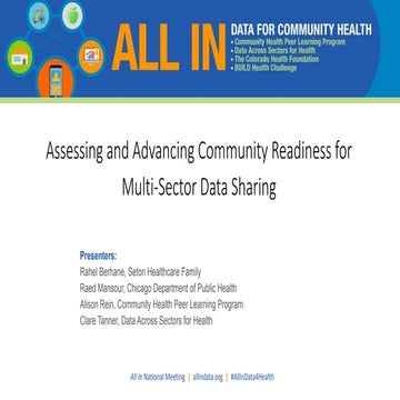 Assessing and Advancing Community Readiness for Multi-Sector Data Sharing