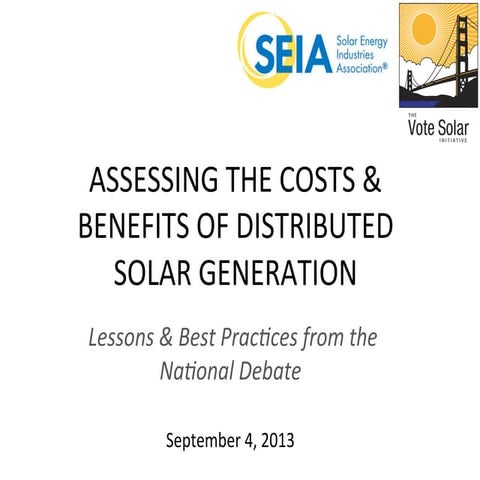 Assessing Benefits and Costs of Distributed Solar Resources