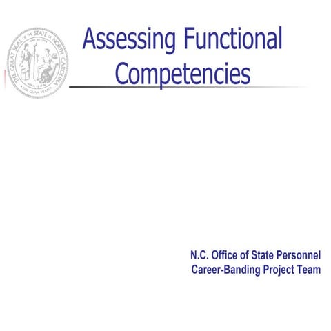 Assessing functional competencies training module
