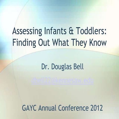 Assessing infants & toddlers