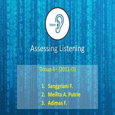 Assessing listening
