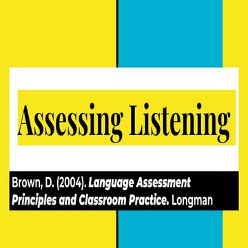 Assessing listening 