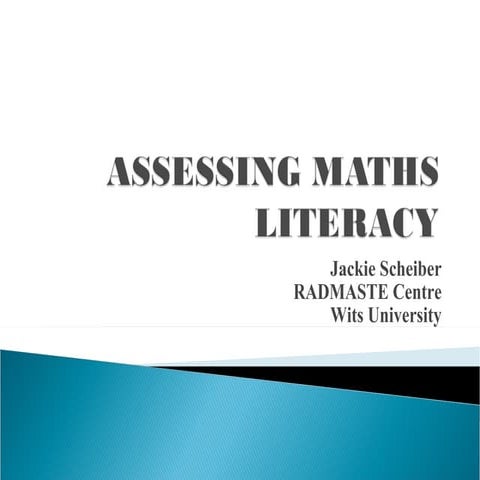 Assessing Maths Lit Exams