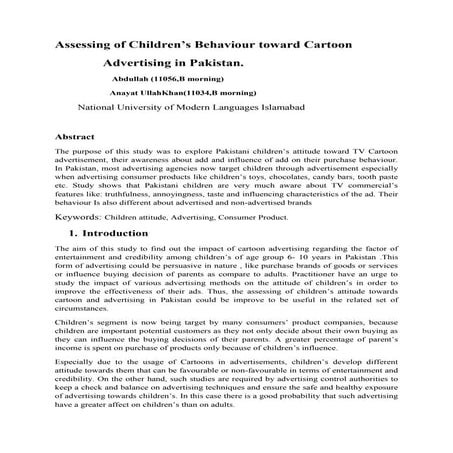 Assessing of children article