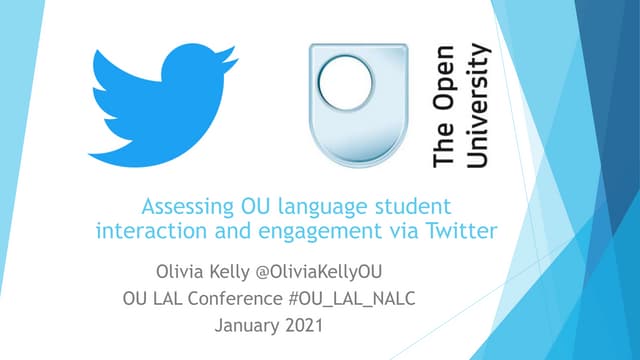 Assessing ou language students on twitter olivia kelly