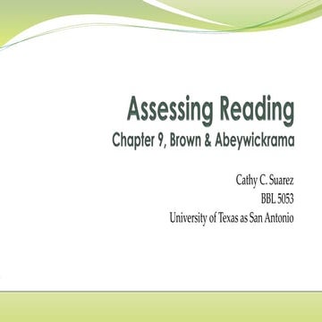 Assessing reading