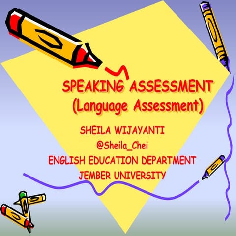 Speaking Assessment_Language Assessment - By Sheila Chei