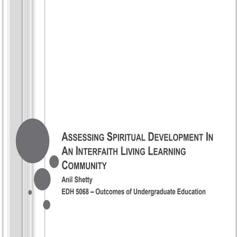 Assessing spiritual development in an interfaith living learning