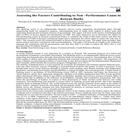 Assessing the factors contributing to non