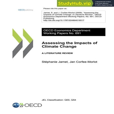 Assessing The Impacts Of Climate Change A Literature Review | PDF