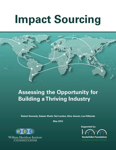 Impact Sourcing: Assessing the Oppo...