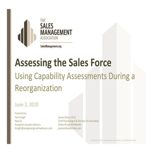 Assessing the sales force talent assmt in reorganization 2 june10