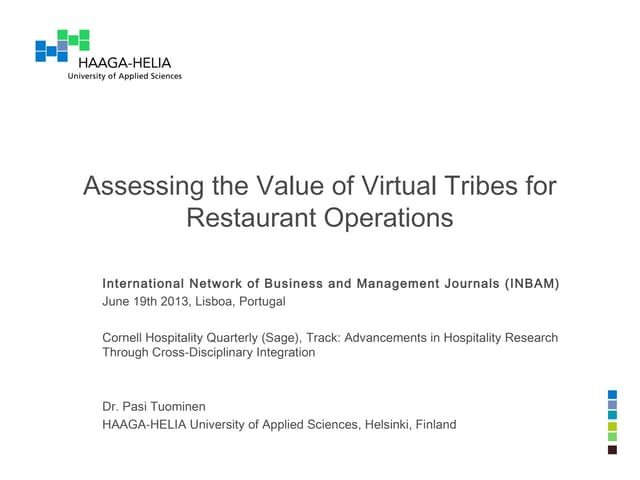 Assessing the value of virtual trib...