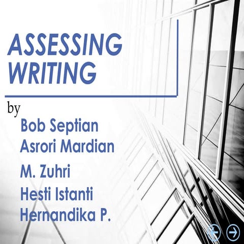 Assessing writing