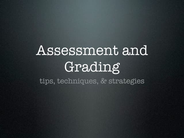 Assessment