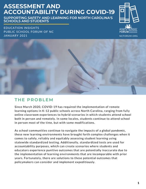 Assessment and accountability during COVID-19