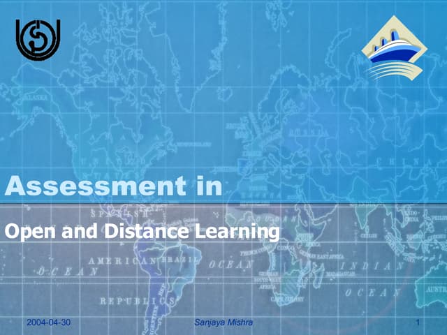 Assessment in Distance Education