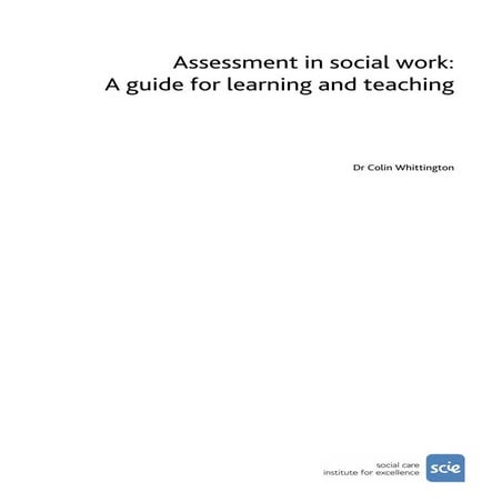 Assessment in Social work: A guide for learning and teaching