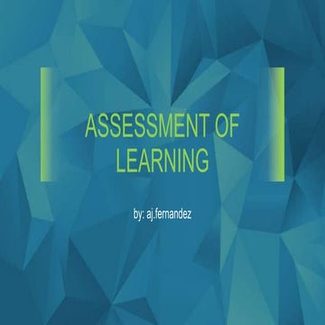 Assessment of-learning