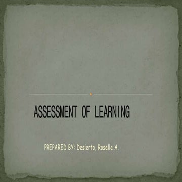 Assessment of-learning-ppt