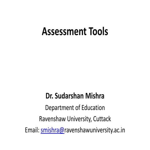 Assessment tools
