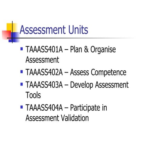Assessment Units