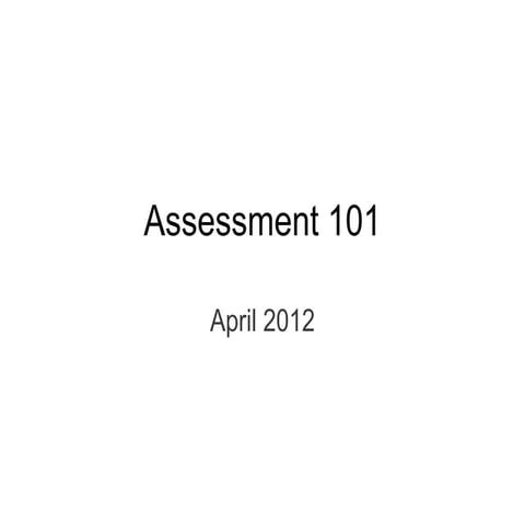 Assessment101