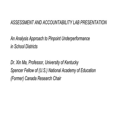 Assessment and accountability lab