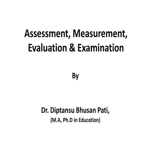 Assessment and evaluation | PPTX