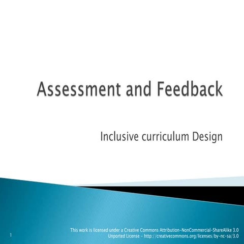 ORIC Assessment and feedback