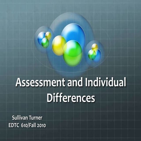 Assessment and individual differences