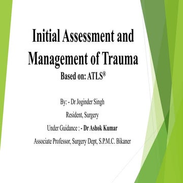 Assessment and management of trauma