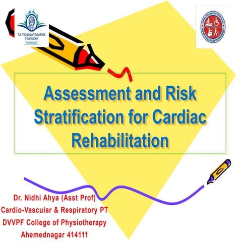 Assessment and risk stratification for cardiac rehabilitation
