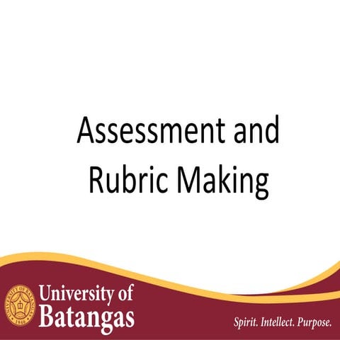 Assessment and rubrics making
