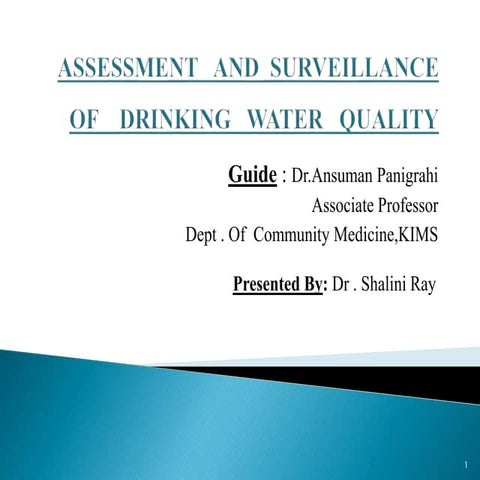 Assessment and surveillance of drinking water quality